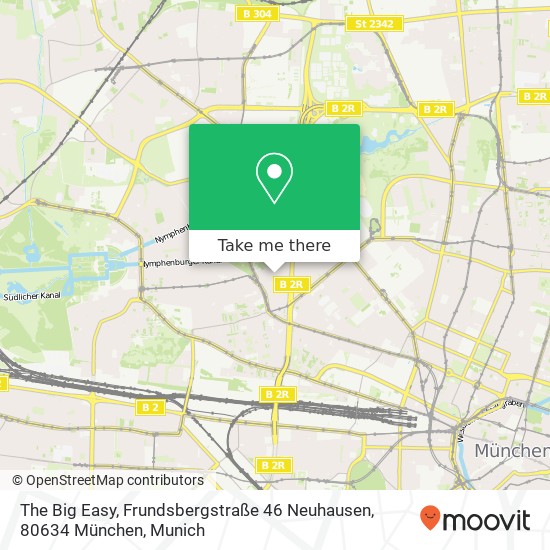 Карта The Big Easy, Frundsbergstraße 46 Neuhausen, 80634 München