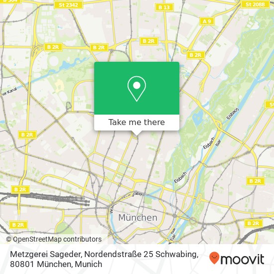 Metzgerei Sageder, Nordendstraße 25 Schwabing, 80801 München map