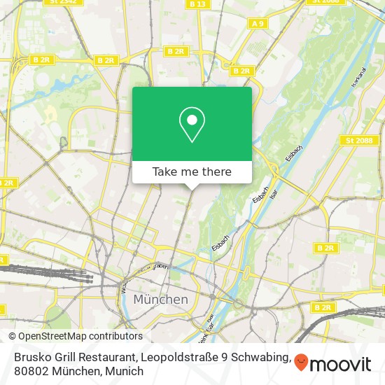 Brusko Grill Restaurant, Leopoldstraße 9 Schwabing, 80802 München map