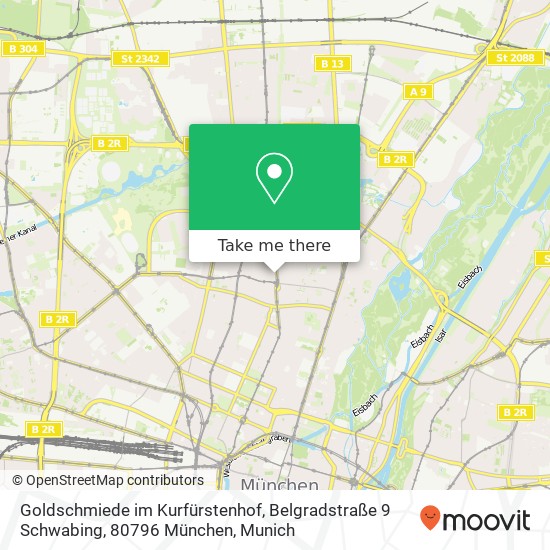 Goldschmiede im Kurfürstenhof, Belgradstraße 9 Schwabing, 80796 München map