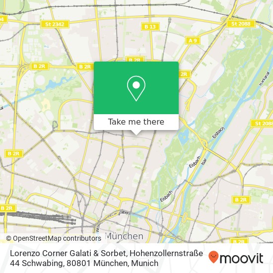 Lorenzo Corner Galati & Sorbet, Hohenzollernstraße 44 Schwabing, 80801 München map