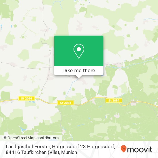 Карта Landgasthof Forster, Hörgersdorf 23 Hörgersdorf, 84416 Taufkirchen (Vils)