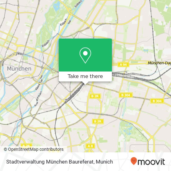 Stadtverwaltung München Baureferat map