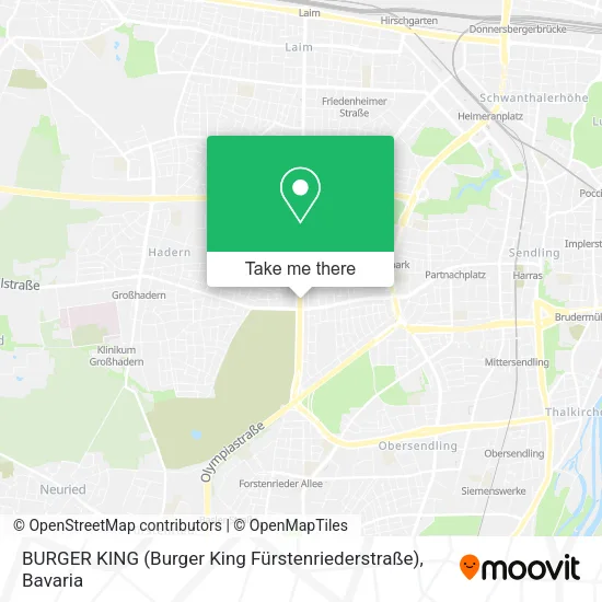 Карта BURGER KING (Burger King Fürstenriederstraße)