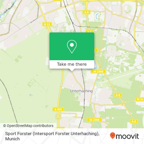 Sport Forster (Intersport Forster Unterhaching) map