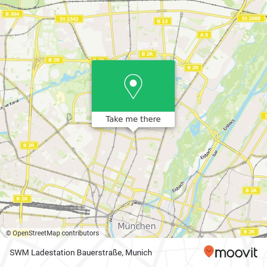 SWM Ladestation Bauerstraße map