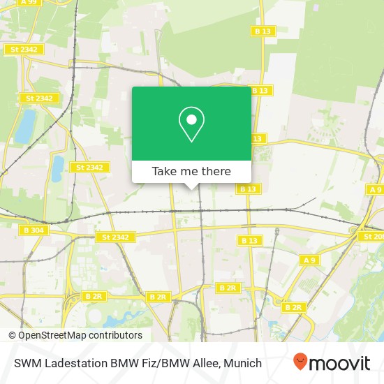 SWM Ladestation BMW Fiz / BMW Allee map