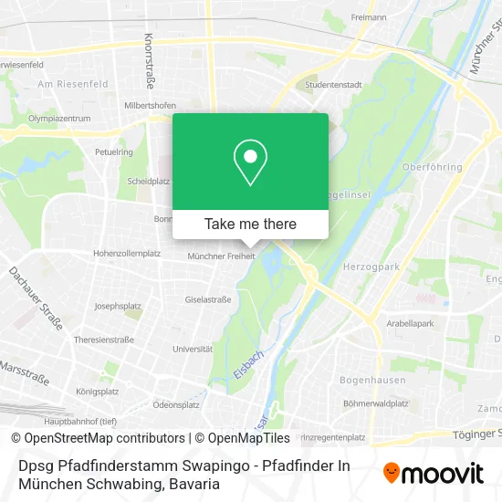 Карта Dpsg Pfadfinderstamm Swapingo - Pfadfinder In München Schwabing