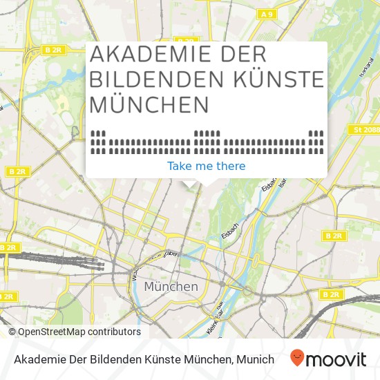 Карта Akademie Der Bildenden Künste München