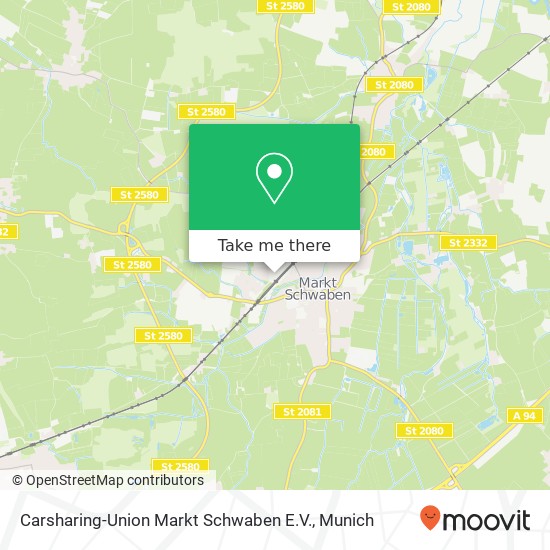 Карта Carsharing-Union Markt Schwaben E.V.