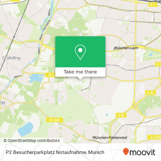 P2 Besucherparkplatz Notaufnahme map