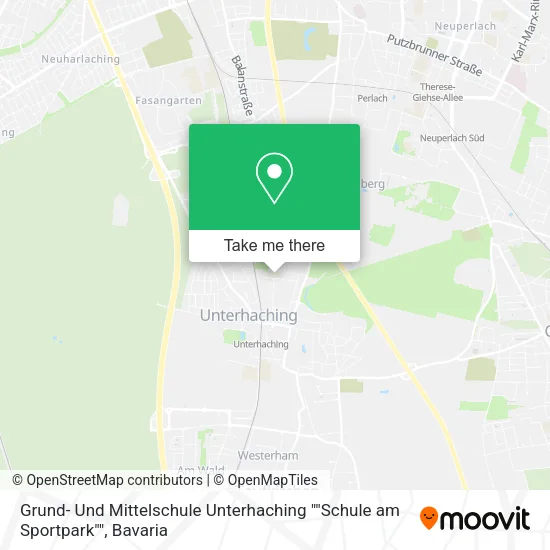 Карта Grund- Und Mittelschule Unterhaching ""Schule am Sportpark""