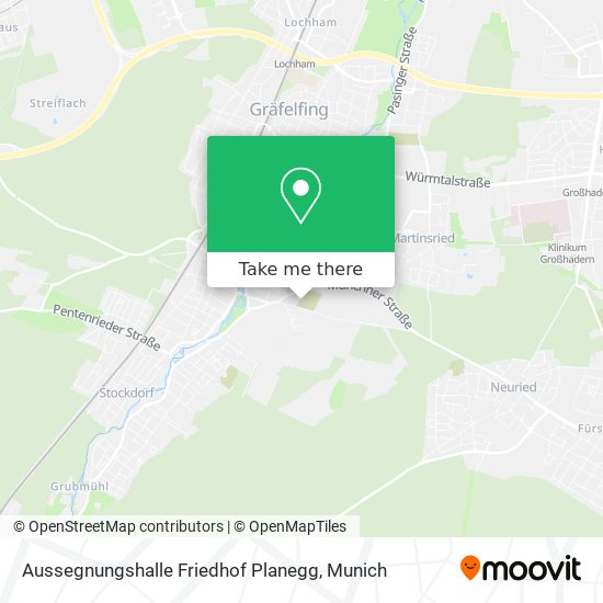 Aussegnungshalle Friedhof Planegg map