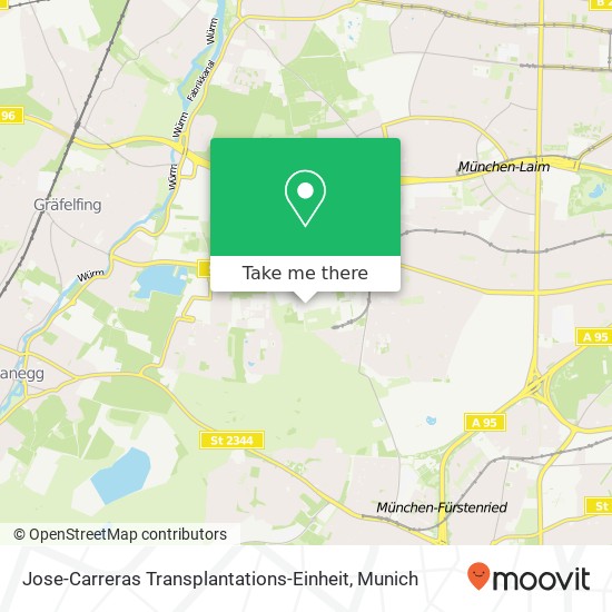 Jose-Carreras Transplantations-Einheit map