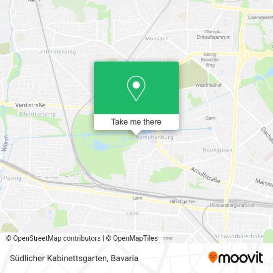 Карта Südlicher Kabinettsgarten