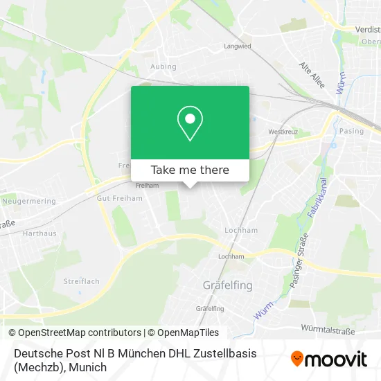 Карта Deutsche Post Nl B München DHL Zustellbasis (Mechzb)