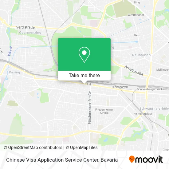 Chinese Visa Application Service Center map