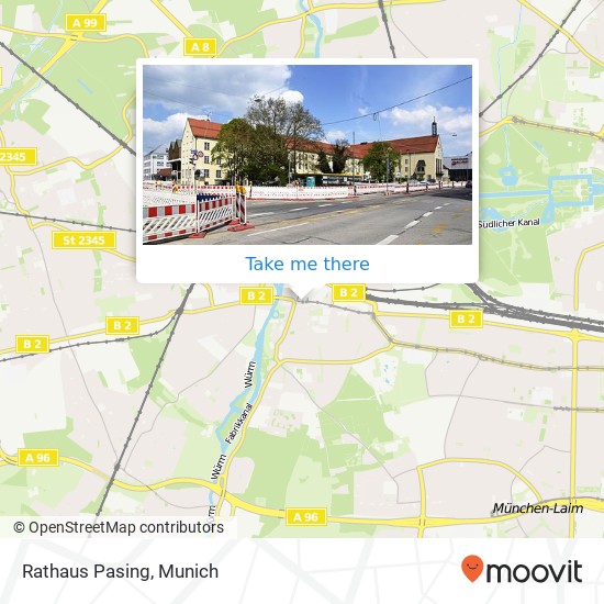 Rathaus Pasing map