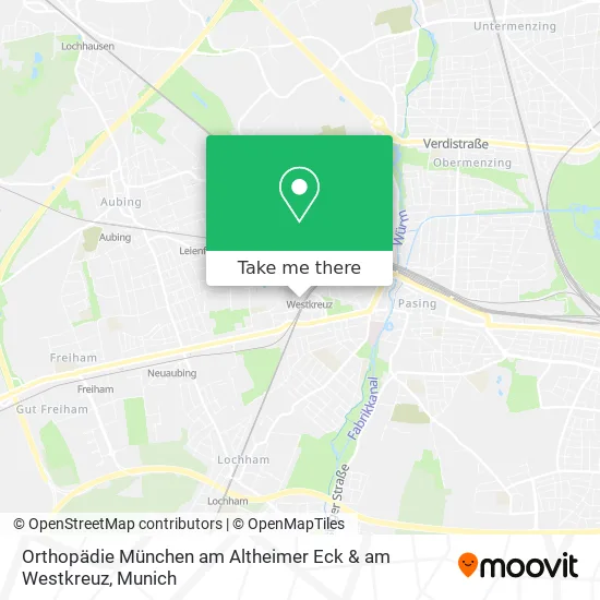 Карта Orthopädie München am Altheimer Eck & am Westkreuz