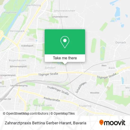 Карта Zahnarztpraxis Bettina Gerber-Harant