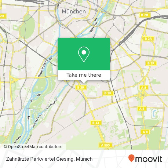 Zahnärzte Parkviertel Giesing map