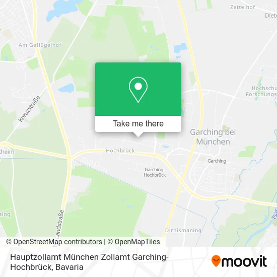 Карта Hauptzollamt München Zollamt Garching-Hochbrück
