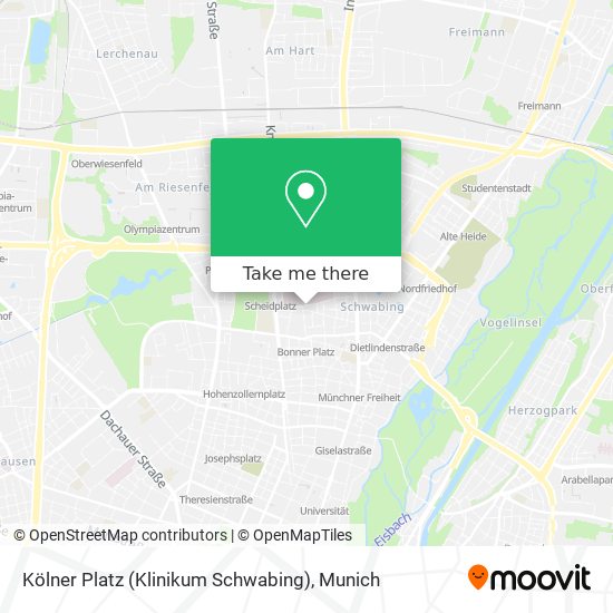 Карта Kölner Platz (Klinikum Schwabing)