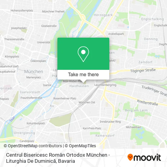 Карта Centrul Bisericesc Român Ortodox München - Liturghia De Duminică