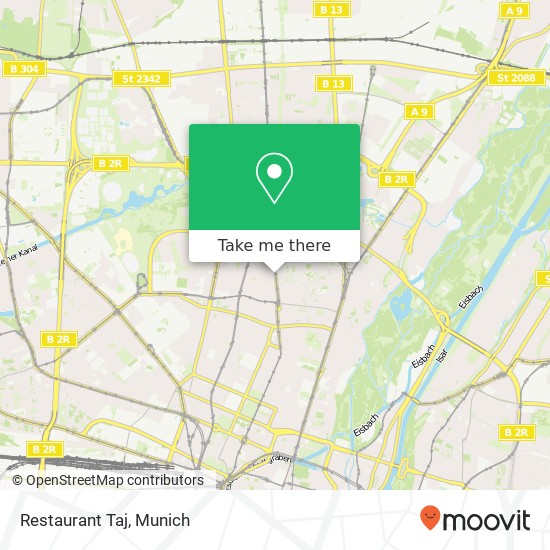 Restaurant Taj map