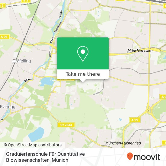 Graduiertenschule Für Quantitative Biowissenschaften map