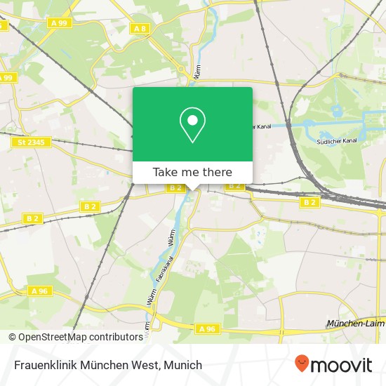 Frauenklinik München West map