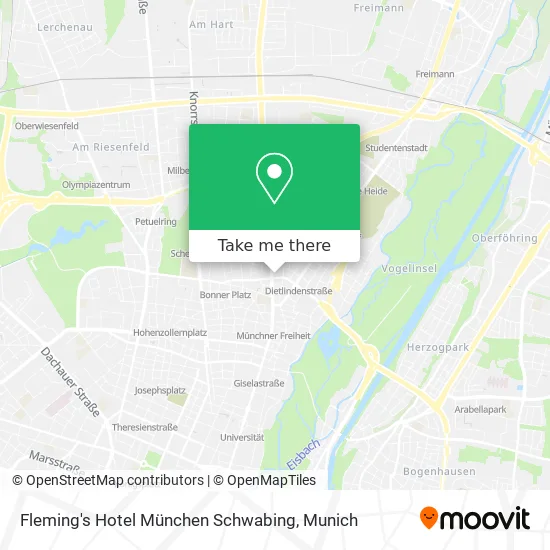 Карта Fleming's Hotel München Schwabing