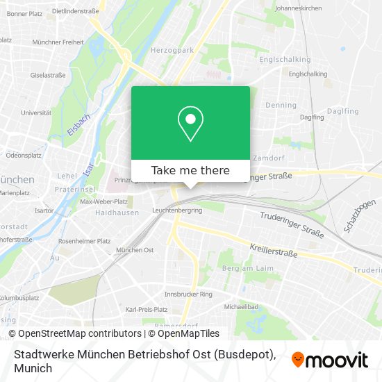 Карта Stadtwerke München Betriebshof Ost (Busdepot)