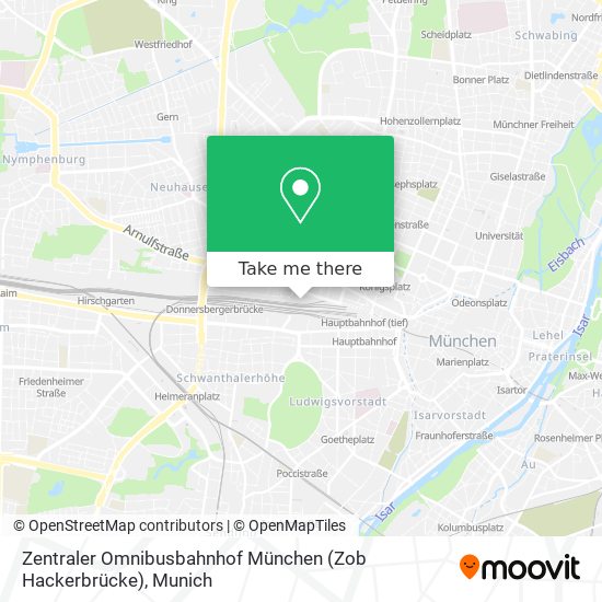 Zentraler Omnibusbahnhof München (Zob Hackerbrücke) map
