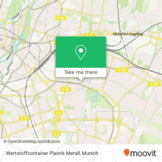 Wertstoffcontainer Plastik Metall map
