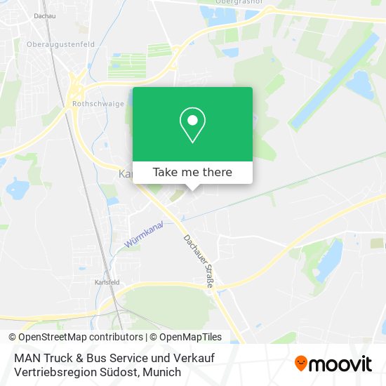 MAN Truck & Bus Service und Verkauf Vertriebsregion Südost map