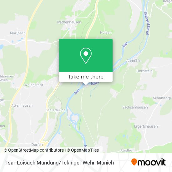Isar-Loisach Mündung/ Ickinger Wehr map