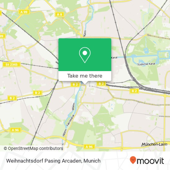Карта Weihnachtsdorf Pasing Arcaden