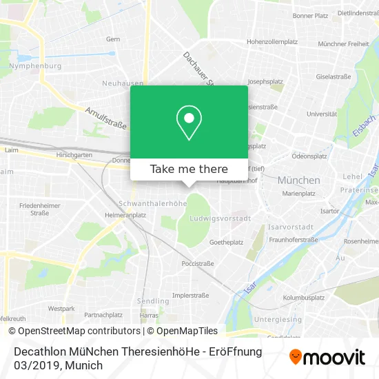Карта Decathlon MüNchen TheresienhöHe - EröFfnung 03 / 2019