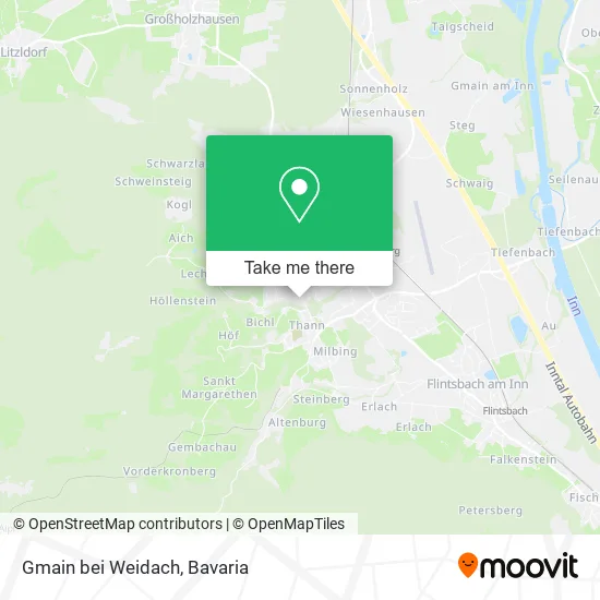 Карта Gmain bei Weidach