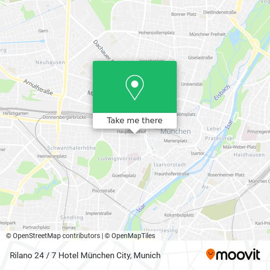 Rilano 24 / 7 Hotel München City map