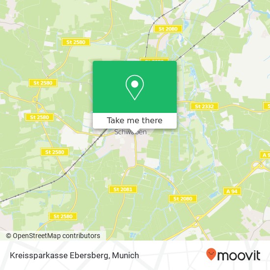 Kreissparkasse Ebersberg map