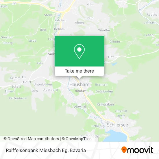 Карта Raiffeisenbank Miesbach Eg