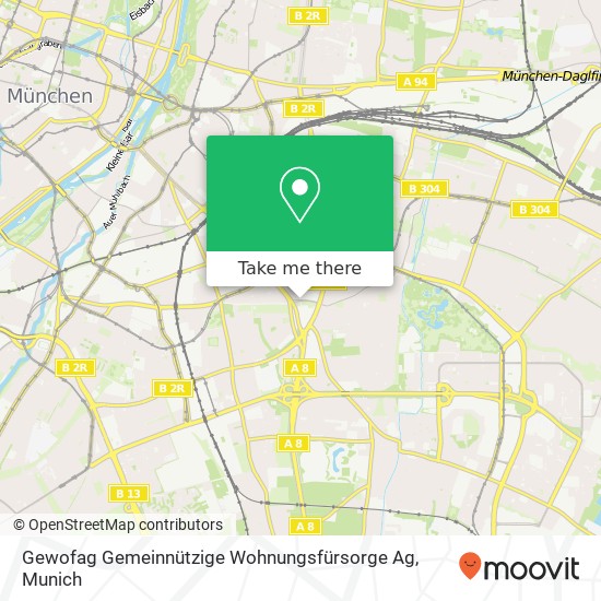 Gewofag Gemeinnützige Wohnungsfürsorge Ag map