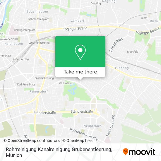 Карта Rohrreinigung Kanalreinigung Grubenentleerung