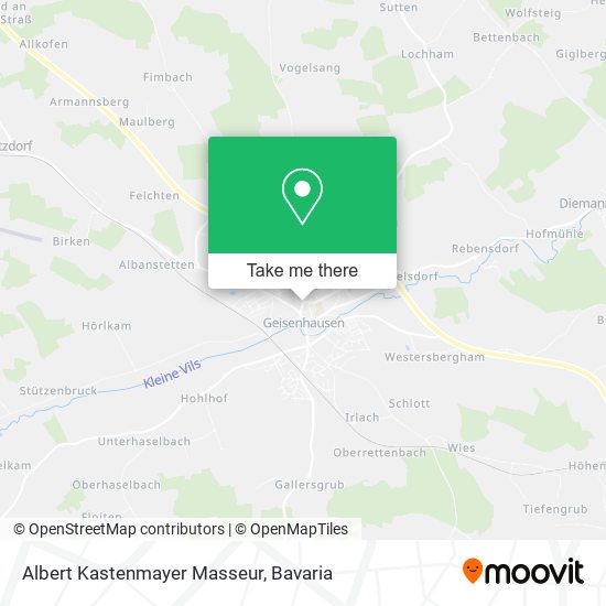 Albert Kastenmayer Masseur map