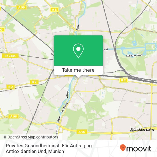 Privates Gesundheitsinst. Für Anti-aging Antioxidantien Und map