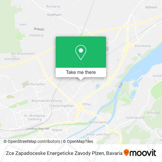 Карта Zce Zapadoceske Energeticke Zavody Plzen