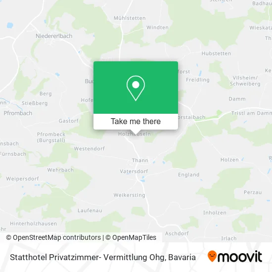 Карта Statthotel Privatzimmer- Vermittlung Ohg
