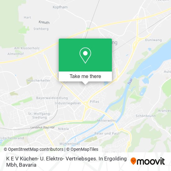 Карта K E V Küchen- U. Elektro- Vertriebsges. In Ergolding Mbh